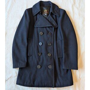 Vintage US Navy Pea Coat 40s 50s Ivy Oxford Co. Heavy Wool Classic Size 32 (XS)
